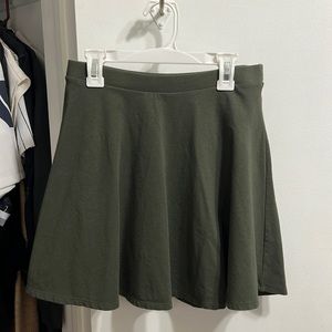 Forever 21 Olive Green Cotton Skirt